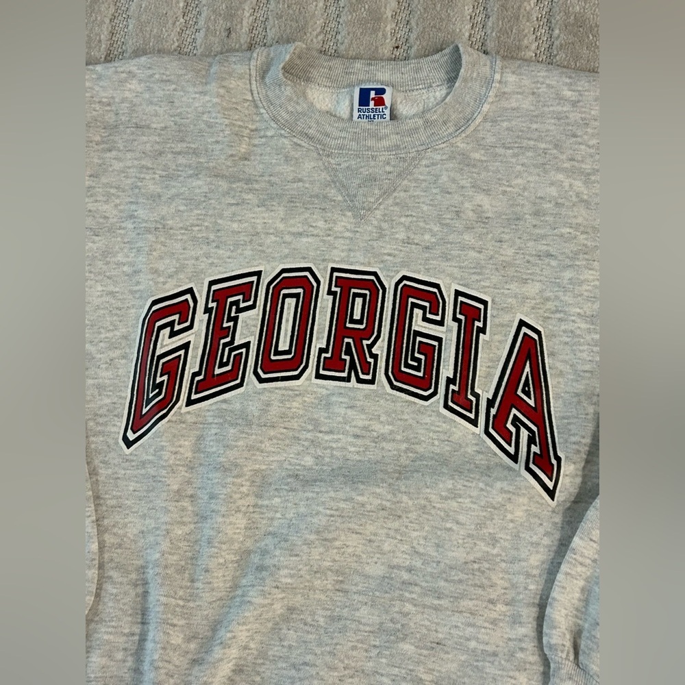 Vintage Russell Athletic University of Georgia Bulldogs Crewneck Sweatshirt - XL - Picture 4 of 9